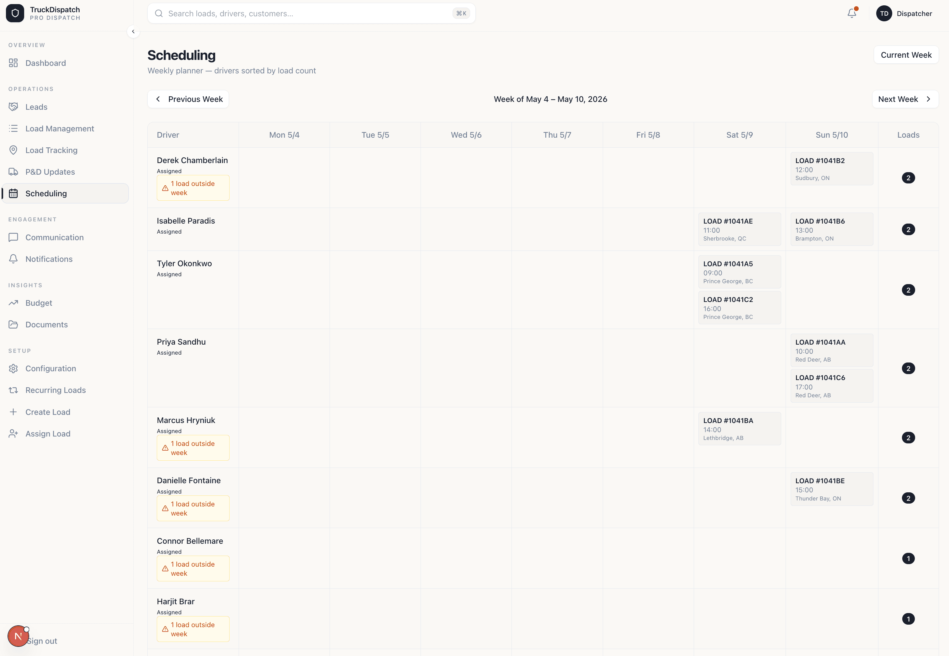 Scheduling